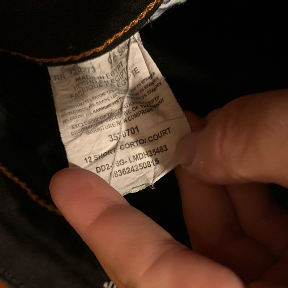 Lee black jean shorts size 12 short curvy bootcut - Picture 5 of 5